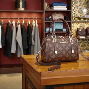 Brown Patterned Handbag